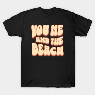 "You Me and the Beach" Retro-Inspired Graphic Tee in Cream and Summertime Orange/Brown Colors T-Shirt